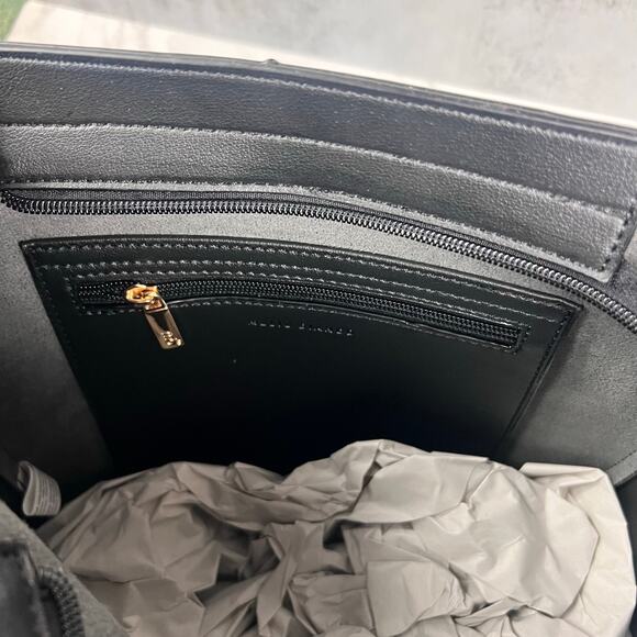 Melie Bianco Emery Black Vegan Leather Shoulder Bag NWT PETA Approved - Picture 8 of 9